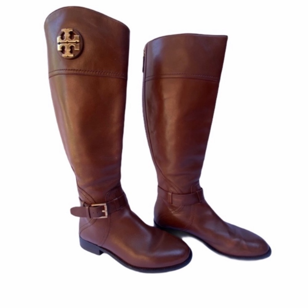 Tory Burch Adeline Leather Knee Riding Boots Size 6.5